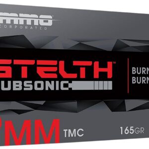 500 Rounds Ammo Inc Stelth Pistol Ammunition 9165TMCSTL, 9mm Luger, Total Metal Case, 165 gr, 800 fps