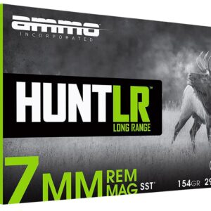 500 Rounds Ammo Inc Hunt Rifle Ammunition 7MM154SSTA20, 7mm Rem, Super Shock Tip, 154 gr, 2900 fps