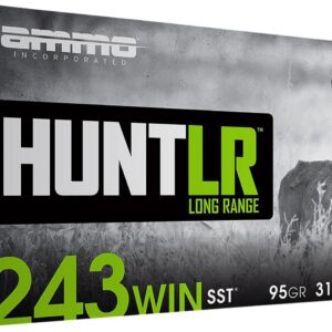 Ammo Inc Hunt Rifle Ammunition 243W095SSTA20, 243 Win, Super Shock Tip, 95 gr, 3150 fps,(500) Rounds