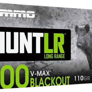 Ammo Inc Signature Rifle Ammunition 300B110VMXA20, 300 Blackout, Hornady V-Max, 110 gr, 2400 fps,(500) Rounds