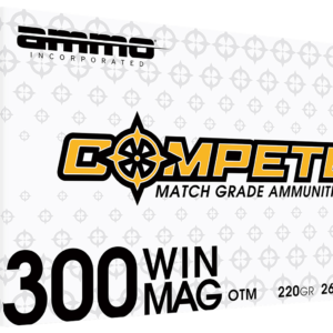 Ammo Inc Compete Rifle Ammunition 300WM190BTHPA20, 300 Win Mag, Open Tip Match, 220 gr, 2666 fps, (500) Rounds