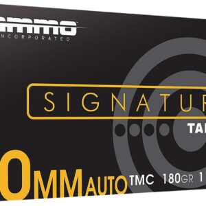 500 Rounds Ammo Inc Signature Pistol Ammunition 10180TMCA50, 10mm Auto, Total Metal Case, 180 gr, 1190 fps