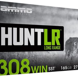 500 Rounds Ammo Inc Hunt Rifle Ammunition 308165SSTA20, 308 Win, Super Shock Tip, 165 gr, 2715 fps