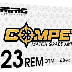 500 Rounds Ammo Inc Compete Rifle Ammunition 223068BTHPA20, 223 Remington, Open Tip Match, 68 gr, 2985 fps