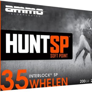 500 Rounds Ammo Inc Hunt Rifle Ammunition 35W200SPA20, 35 Whelen, Soft Point, 200 gr, 2660 fps,