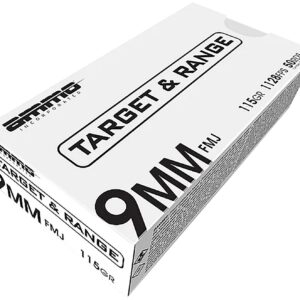500 Rounds Ammo Inc Signature Pistol Ammunition 9115FMJTR50, 9mm Luger, Full Metal Jacket, 115 gr