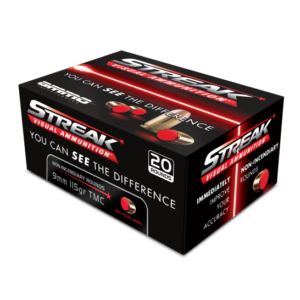 AMMO INC STREAK RED 9MM AMMO 115 GRAIN TMC, 500RDS - 9115TMC-STRK-RED