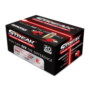 AMMO INC STREAK RED 9MM 115GR JHP TRACER DEFENSIVE, 500RDS