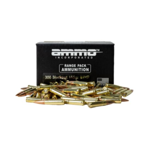 AMMO INC 300BLACKOUT 155GR BTHP, 500RD RANGE PACK -300B155BTHP-A200